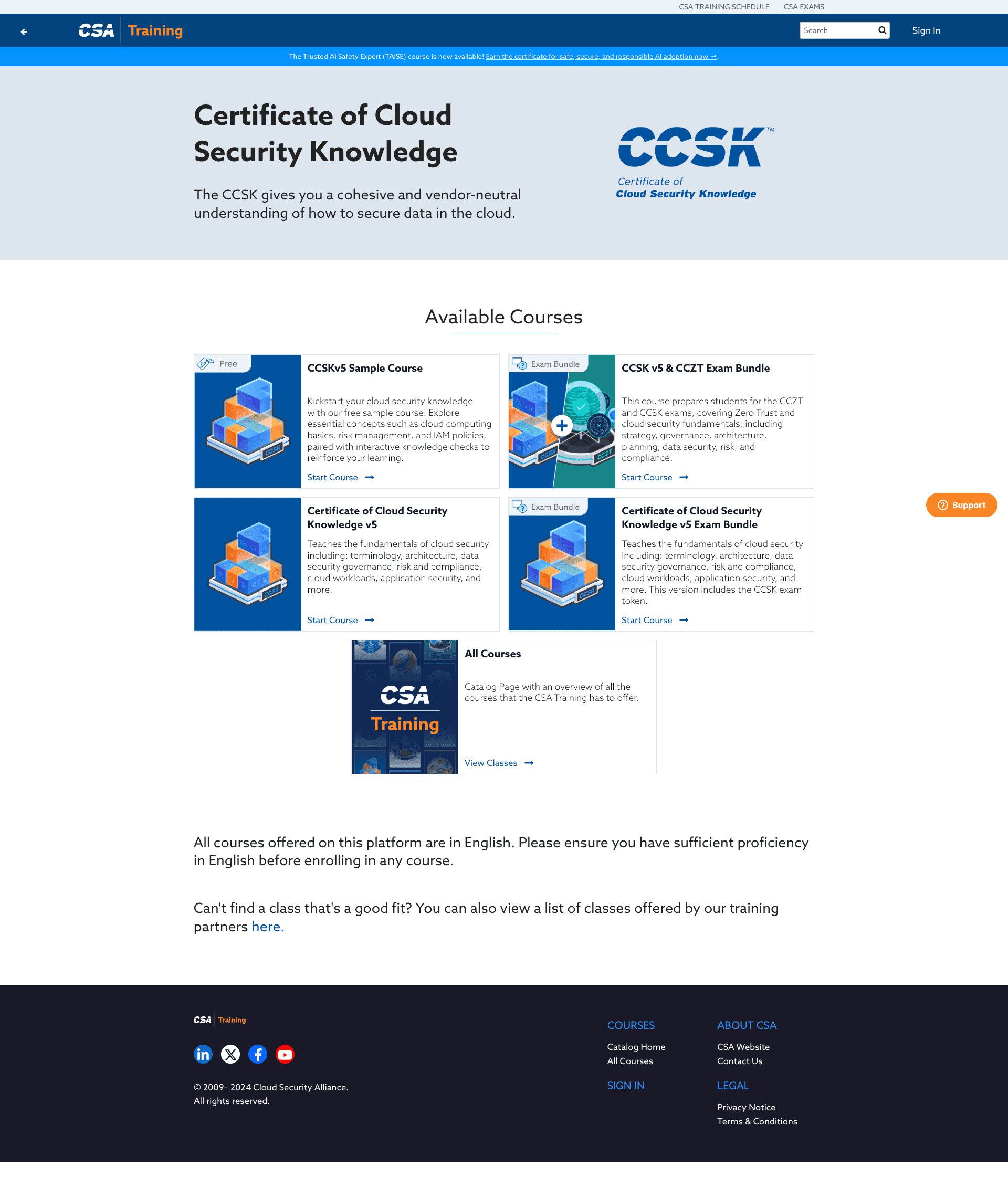 CCSK registration redesigned view