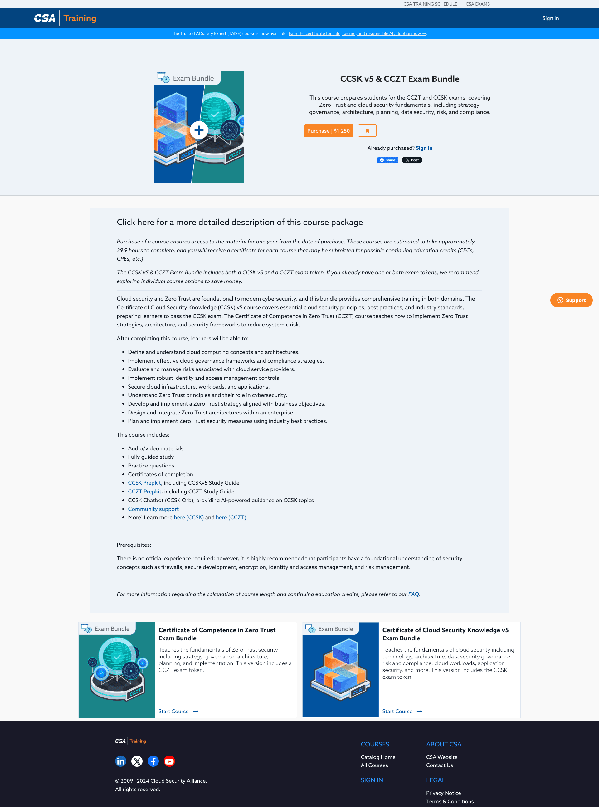 Course detail redesigned view